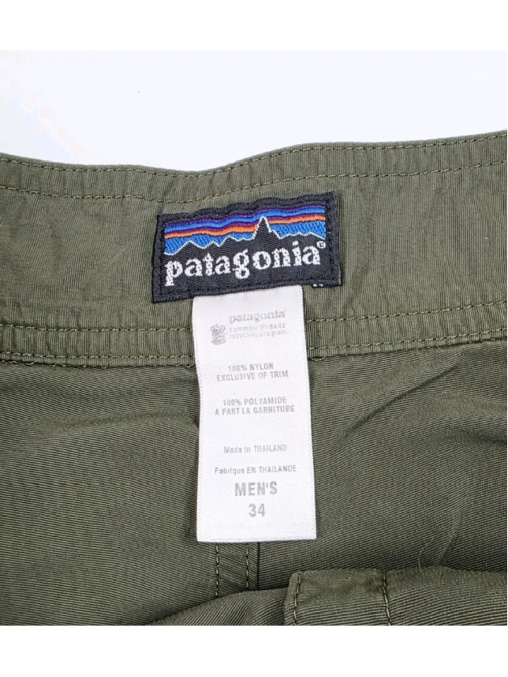 Patagonia Men's Swim Board Shorts Olive Green Inseam 10